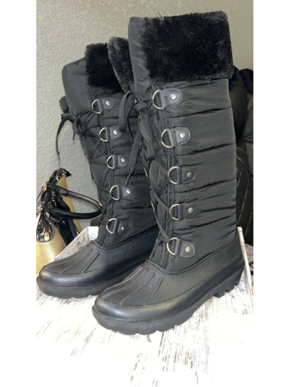 Women's AthleTech Black Winter & Rain Boots Size 11